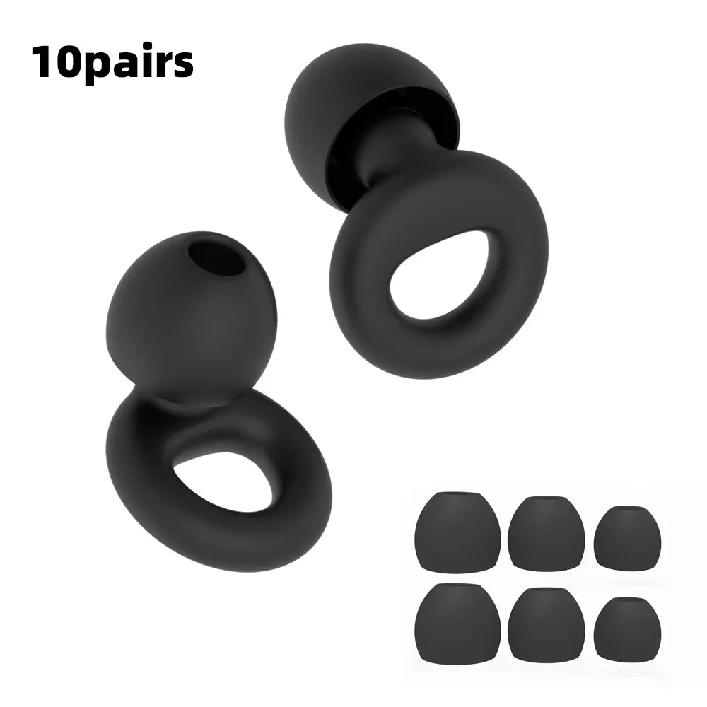 Silicone Ear Plugs Sleeping Swimming Noise Cancelling Hearing Protection Reusable Earplugs for Sleep Focus Concerts Work Study