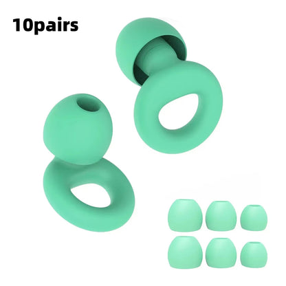 Silicone Ear Plugs Sleeping Swimming Noise Cancelling Hearing Protection Reusable Earplugs for Sleep Focus Concerts Work Study