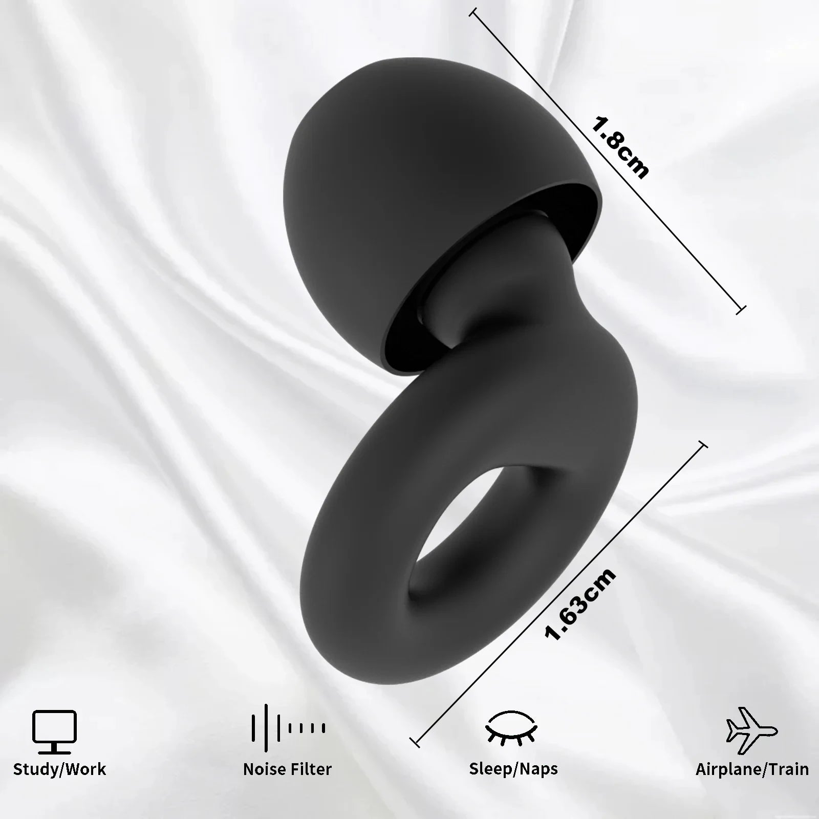 Silicone Ear Plugs Sleeping Swimming Noise Cancelling Hearing Protection Reusable Earplugs for Sleep Focus Concerts Work Study