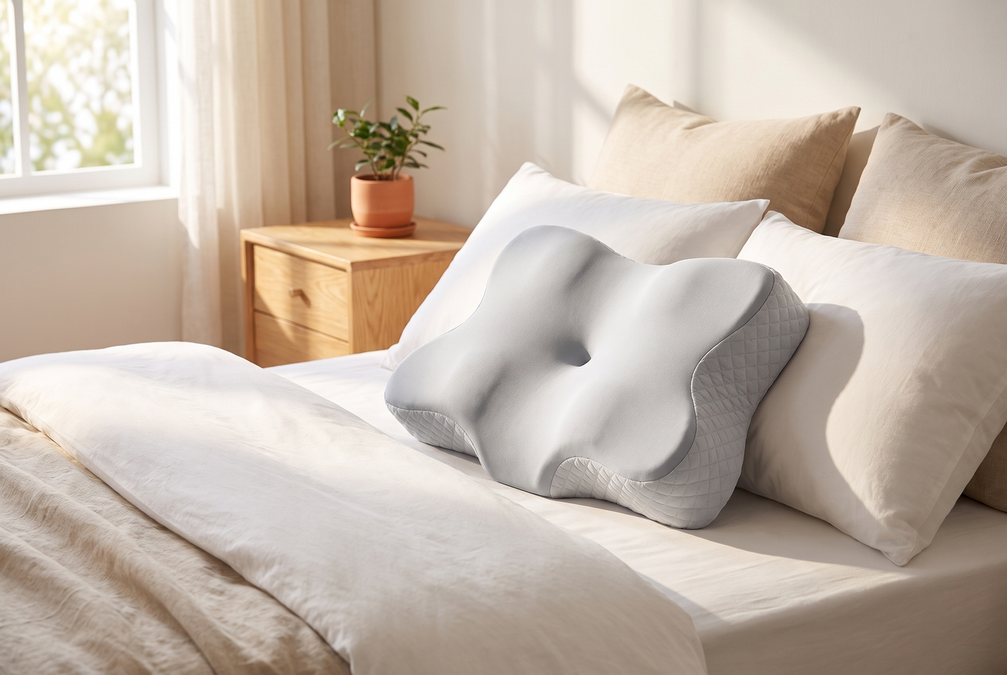 Almohada Memory Foam Doble altura Ortopedica