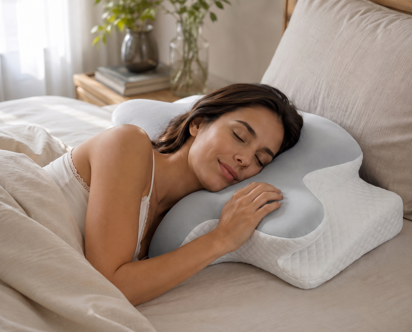 Almohada Memory Foam Doble altura Ortopedica